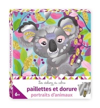 Audrey Bussi - Paillette et dorure portraits d'animaux  - mini boîte avec accessoires.