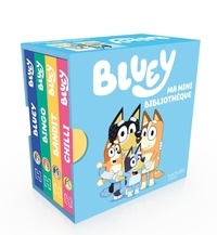  Ludo Studio Pty - Bluey  : Ma mini bibliothèque - Coffret en 4 volumes : Bluey ; Bingo ; Bandit ; Chili.