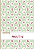  XXX - Le carnet d'Agathe - Lignes, 96p, A5 - Roses Tea time.