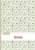  XXX - Le carnet d'Anna - Lignes, 96p, A5 - Roses Tea time.