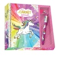 Paul Moran et Jorge Santillan - Mon carnet secret licorne - Coffret avec 1 carnet, 1 stylo 4 couleurs et 1 cadenas coeur avec ses clés.