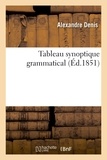 Alexandre Denis - Tableau synoptique grammatical.