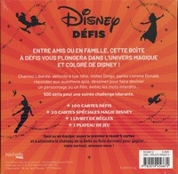 Disney défis. 500 questions & défis pour une soirée pleine de magie. Avec 2 dés, 20 cartes spéciales, 5 pions, 100 cartes défis, 1 plateau de jeu
