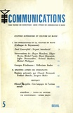 Roland Barthes et Edgar Morin - Communications N° 5, 1965 : Culture supérieure et culture de masse.