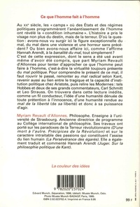 Ce que l'homme fait à l'homme. Essai sur le mal politique