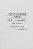 Jean-Pierre Baud - L'affaire de la main volée - Une histoire juridique du corps.