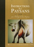 Catherine Delprat et  Collectif - Instrcutions aux paysans pour l'élevage de leurs troupeaux - Morceaux choisis du Larousse Agricole de 1920.