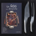  Larousse - Un rôti pour dimanche - Un livre de recettes, un couteau à découper le rôti et sa fourchette.