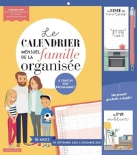  Larousse - Le calendrier mensuel de la famille organisée - A chacun son programme. Avec 1 stylo et 1 pochette pour ranger les documents importants.