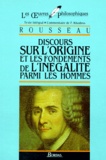 Florence Khodoss et Jean-Jacques Rousseau - Discours Sur L'Origine Et Les Fondements De L'Inegalite Parmi Les Hommes.