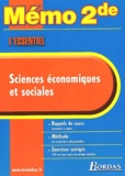 Jean-David Haddad - Sciences Economiques Et Sociales 2nde. L'Essentiel.