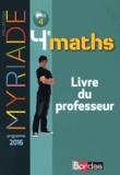 Marc Boullis - Maths 4e Myriade - Livre du professeur.