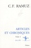 Charles-Ferdinand Ramuz - OEuvres complètes - Volume 12, Articles et chroniques Tome 2, 1913-1919.