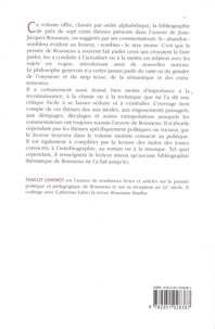 Bibliographie mondiale des écrits sur Jean-Jacques Rousseau XVIIIe-XXIe siècles. Tome 3, Thèmes et notions : d'Abandon à Zombies