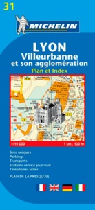  Michelin - Lyon, Villeurbanne et son agglomération - Plan et index, 1/10 000.