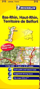  Michelin - Bas-Rhin, Haut-Rhin, Territoire De Belfort - 1/150 000.
