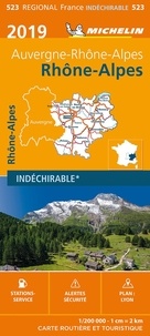 Michelin - Rhône-Alpes, Auvergne-Rhône-Alpes - 1/200 000 - indéchirable.