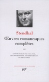  Stendhal - Oeuvres romanesques complètes - Tome 3.