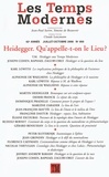 Jean Cohen et Raphaël Zagury-Orly - Les Temps Modernes N° 650 : Heidegger - Qu'appelle-t-on le Lieu ?.