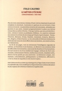 Le métier d’écrire. Correspondance (1940-1985)