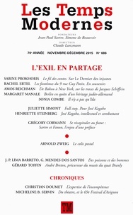 Claude Lanzmann - Les Temps Modernes N° 686, Novembre-décembre 2015 : L'exil en partage.