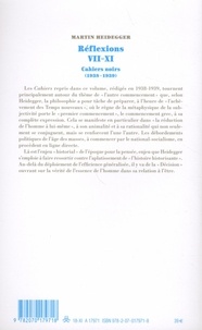 Réflexions, VII-XI. Cahiers noirs 1938-1939