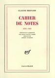 Claude Bernard - Cahier De Notes (1850-1860).