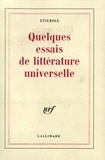 René Etiemble - Quelques essais de littérature.