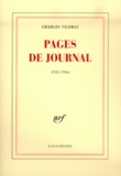 Charles Vildrac - Pages de journal (1922-1966).