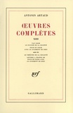 Antonin Artaud - Oeuvres Completes. Tome 13.