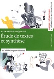 Alexandre Duquaire - Etude de texte et de synthèse.