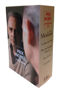 Patrick Modiano - La place de l'étoile ; Rue des Boutiques Obscures ; Dora Bruder ; Un pedigree - Coffret 4 livres.