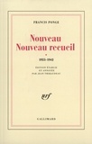 Francis Ponge - Nouveau nouveau recueil - Tome 1.