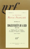  Gallimard - La Nouvelle Revue Française N° 72, Décembre 1958 : Hommage à Roger Martin du Gard.