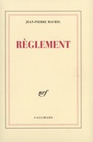 Jean-Pierre Maurel - Règlement.