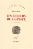 Botho Strauss - Les Erreurs Du Copiste.