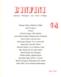 Annie Cohen et  Collectif - L'Infini N° 64 Hiver 1998.