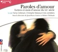 Jean-Pierre Guéno et Hubert Thébault - Paroles d'amour. 1 CD audio