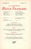  Gallimard - La Nouvelle Revue Française N° 180 décembre 1967 : .