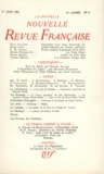  Gallimard - La Nouvelle Revue Française N° 6, juin 1953 : .