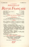  Gallimard - La Nouvelle Revue Française N° 25, janvier 1955 : .