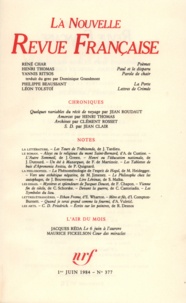  Gallimard - La Nouvelle Revue Française N° 377, juin 1984 : .