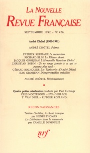  Gallimard - La Nouvelle Revue Française N° 476 sept 1992 : .