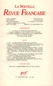 Gallimard - La Nouvelle Revue Française N° 396 janvier 1986 : .