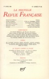  Gallimard - La Nouvelle Revue Française N° 148, avril 1965 : .