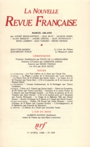  Collectif - La Nouvelle Revue Française N° 399, avril 1986 : .