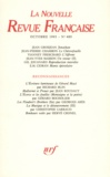  Gallimard - La Nouvelle Revue Française N° 489, octobre 1993 : .