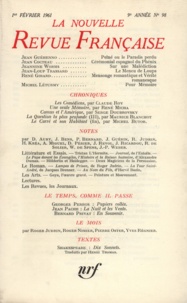 Gallimard - La Nouvelle Revue Française N° 98 février 1961 : .