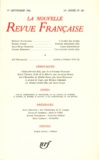  Gallimard - La Nouvelle Revue Française N° 165 sept 1966 : .