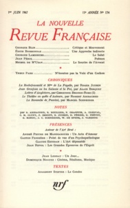  Gallimard - La Nouvelle Revue Française N° 174, juin 1967 : .